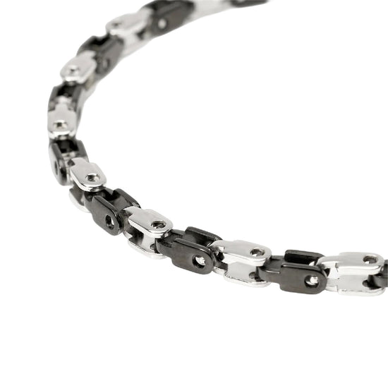 Bracciale catena Kidult Style 61 in acciaio e pvd nero 21 cm