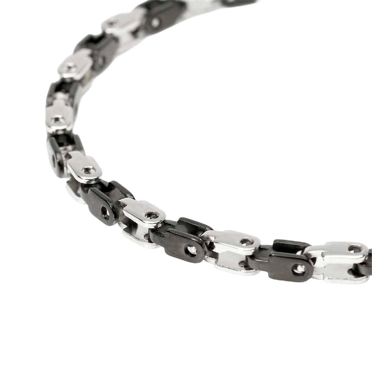 Bracciale catena Kidult Style 61 in acciaio e pvd nero 21 cm