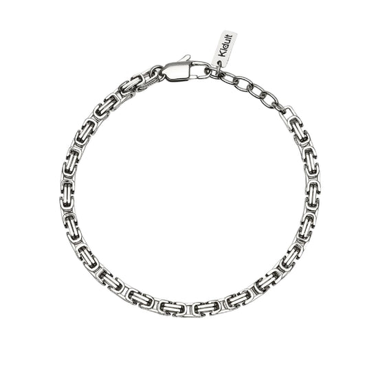 Bracciale catena bizantina Kidult Style 58 in acciaio uomo 21 cm