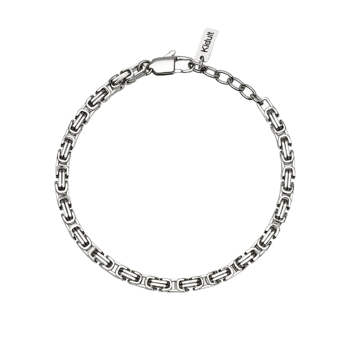 Bracciale catena bizantina Kidult Style 58 in acciaio uomo 21 cm