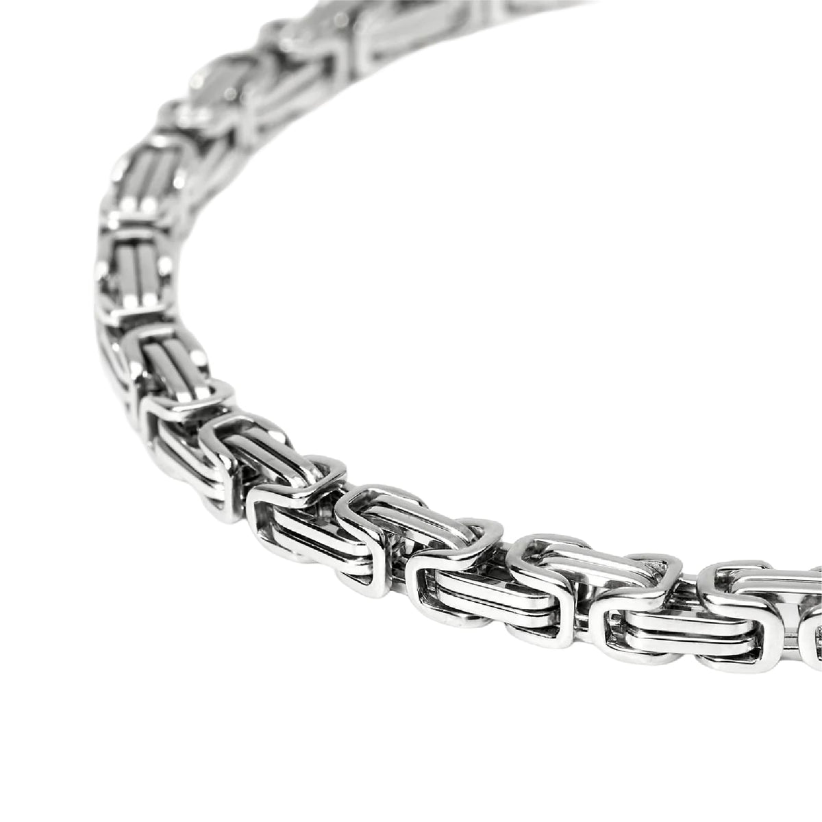 Bracciale catena bizantina Kidult Style 58 in acciaio uomo 21 cm