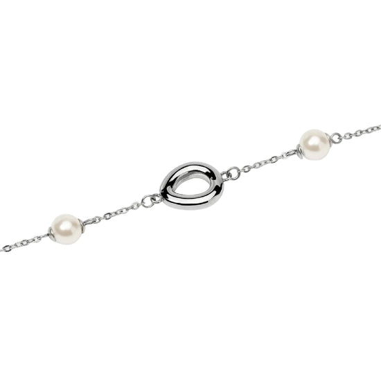 Bracciale catena rolò Kidult Style 92 in acciaio perle 19 cm