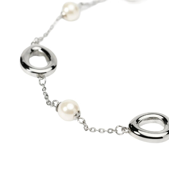 Bracciale catena rolò Kidult Style 92 in acciaio perle 19 cm