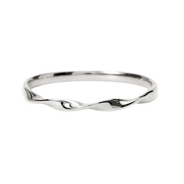 Bracciale bangle rigido Kidult Style 86 in acciaio ritorto Rigido