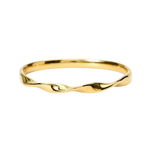 Bracciale bangle rigido Kidult Style 86 in acciaio dorato Rigido