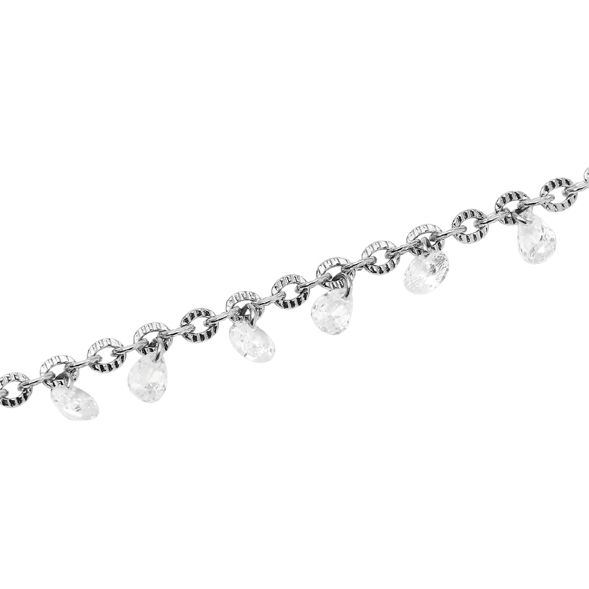 Bracciale catena fancy Kidult Style 101 in acciaio e glass 19 cm