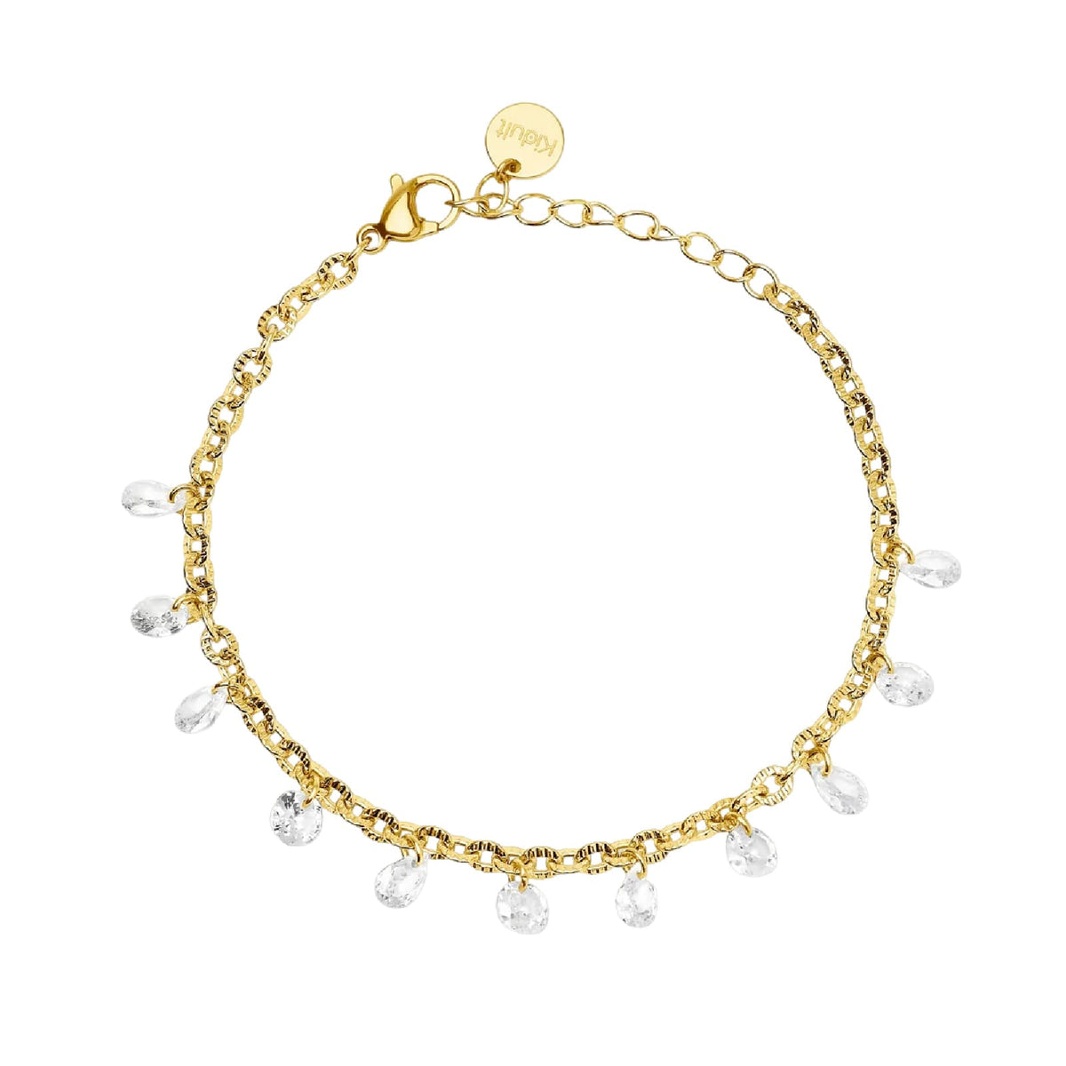 Bracciale catena fancy Kidult Style 101 in acciaio dorato 19 cm