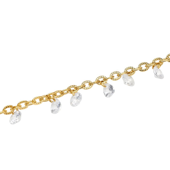 Bracciale catena fancy Kidult Style 101 in acciaio dorato 19 cm