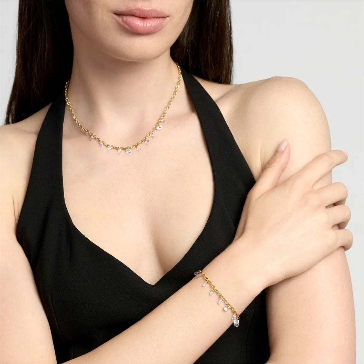 Bracciale catena fancy Kidult Style 101 in acciaio dorato 19 cm