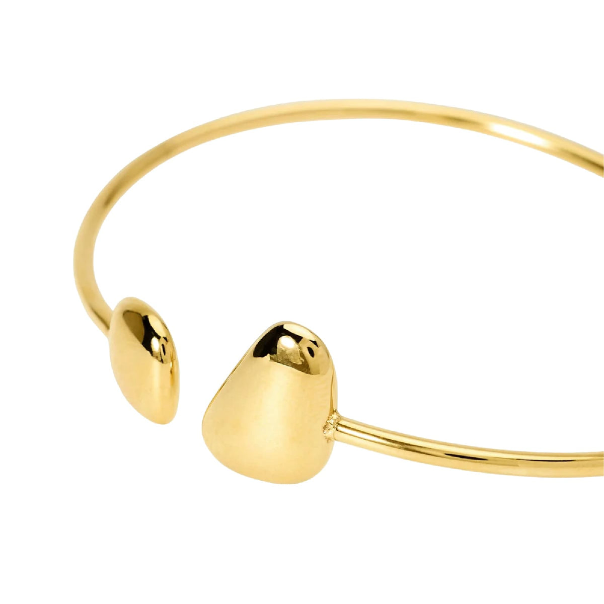 Bracciale aperto rigido Kidult Style 77 in acciaio dorato Rigido