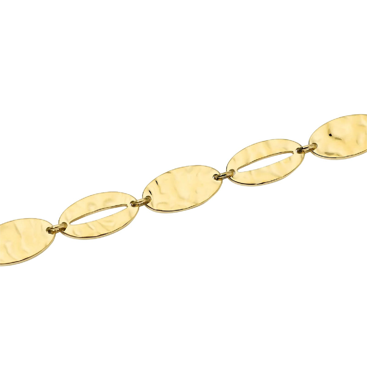 Bracciale Kidult Style 90 in acciaio dorato elementi ovali 19 cm