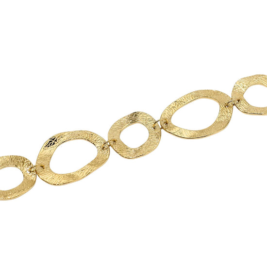 Bracciale Kidult Style 89 in acciaio dorato elementi tondi 19 cm