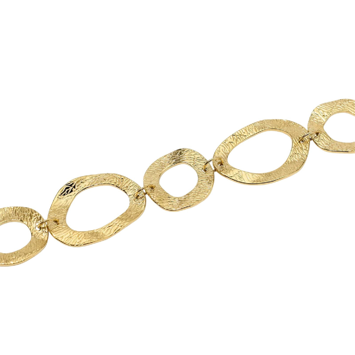 Bracciale Kidult Style 89 in acciaio dorato elementi tondi 19 cm