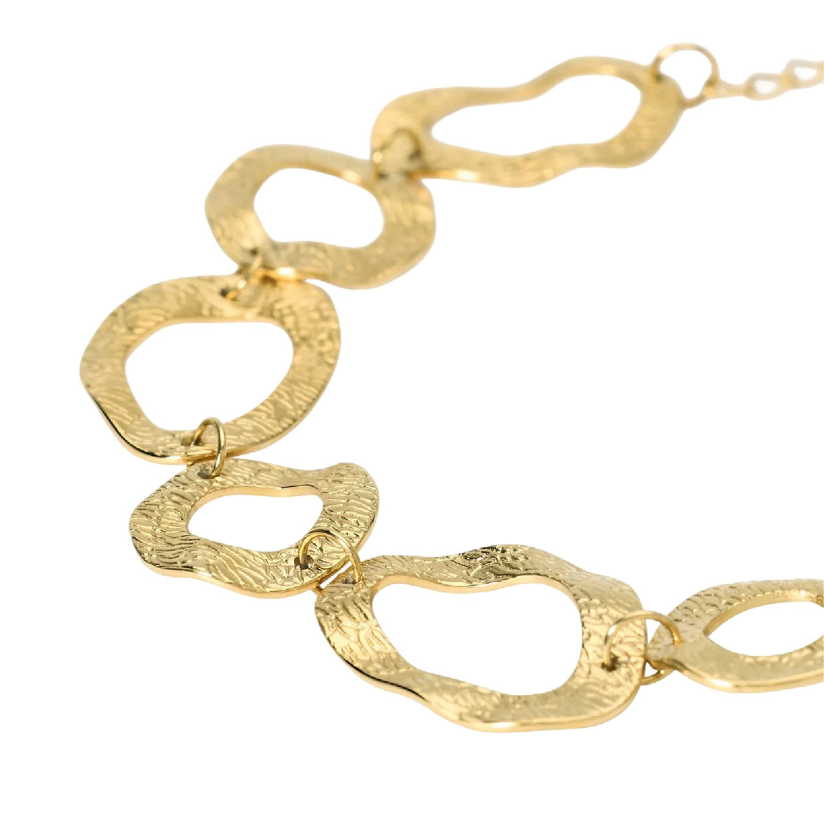 Bracciale Kidult Style 89 in acciaio dorato elementi tondi 19 cm