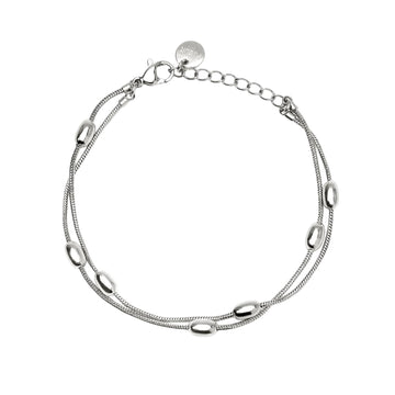 Bracciale catena snake Kidult Style 85 in acciaio ovali 19 cm