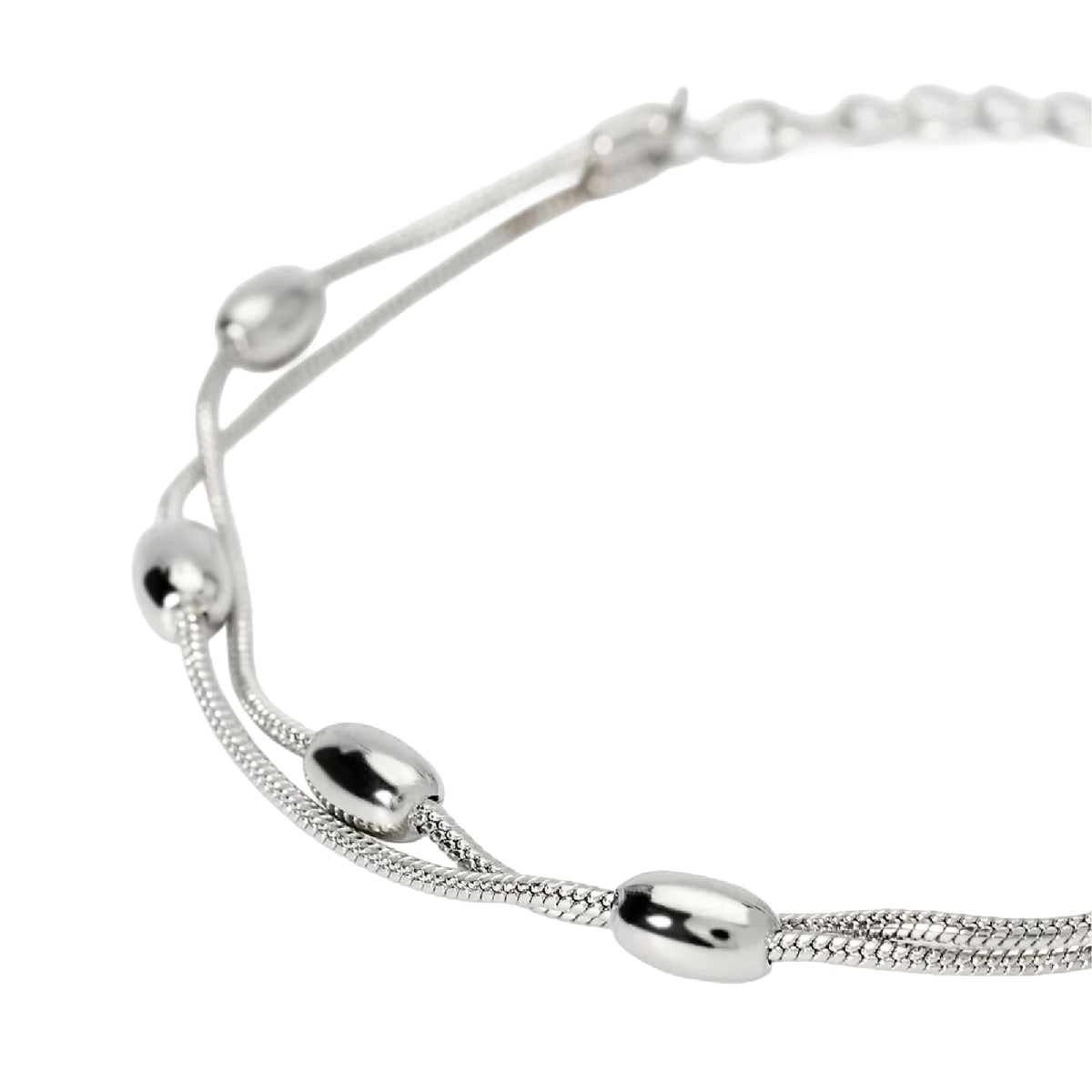 Bracciale catena snake Kidult Style 85 in acciaio ovali 19 cm