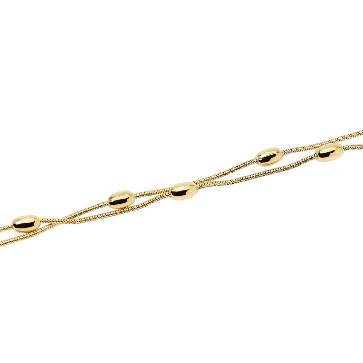 Bracciale catena snake Kidult Style 85 acciaio dorato ovali 19 cm
