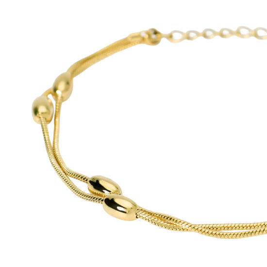 Bracciale catena snake Kidult Style 85 acciaio dorato ovali 19 cm