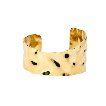 Bracciale aperto rigido Kidult Style 105 in acciaio dorato Rigido