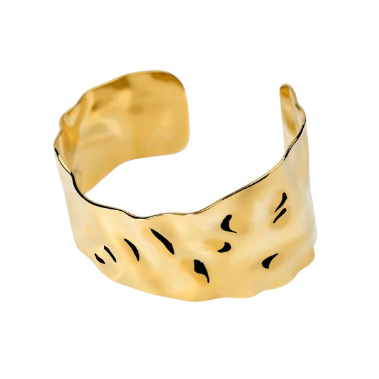 Bracciale aperto rigido Kidult Style 105 in acciaio dorato Rigido