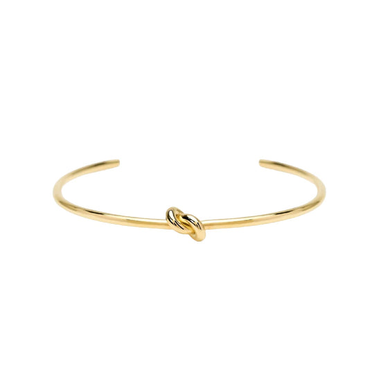 Bracciale aperto rigido Kidult Style 95 acciaio dorato nodo Rigido