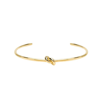 Bracciale aperto rigido Kidult Style 95 acciaio dorato nodo Rigido