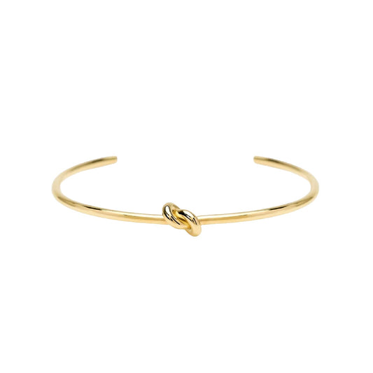 Bracciale aperto rigido Kidult Style 95 acciaio dorato nodo Rigido