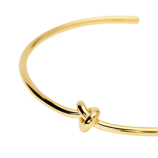 Bracciale aperto rigido Kidult Style 95 acciaio dorato nodo Rigido
