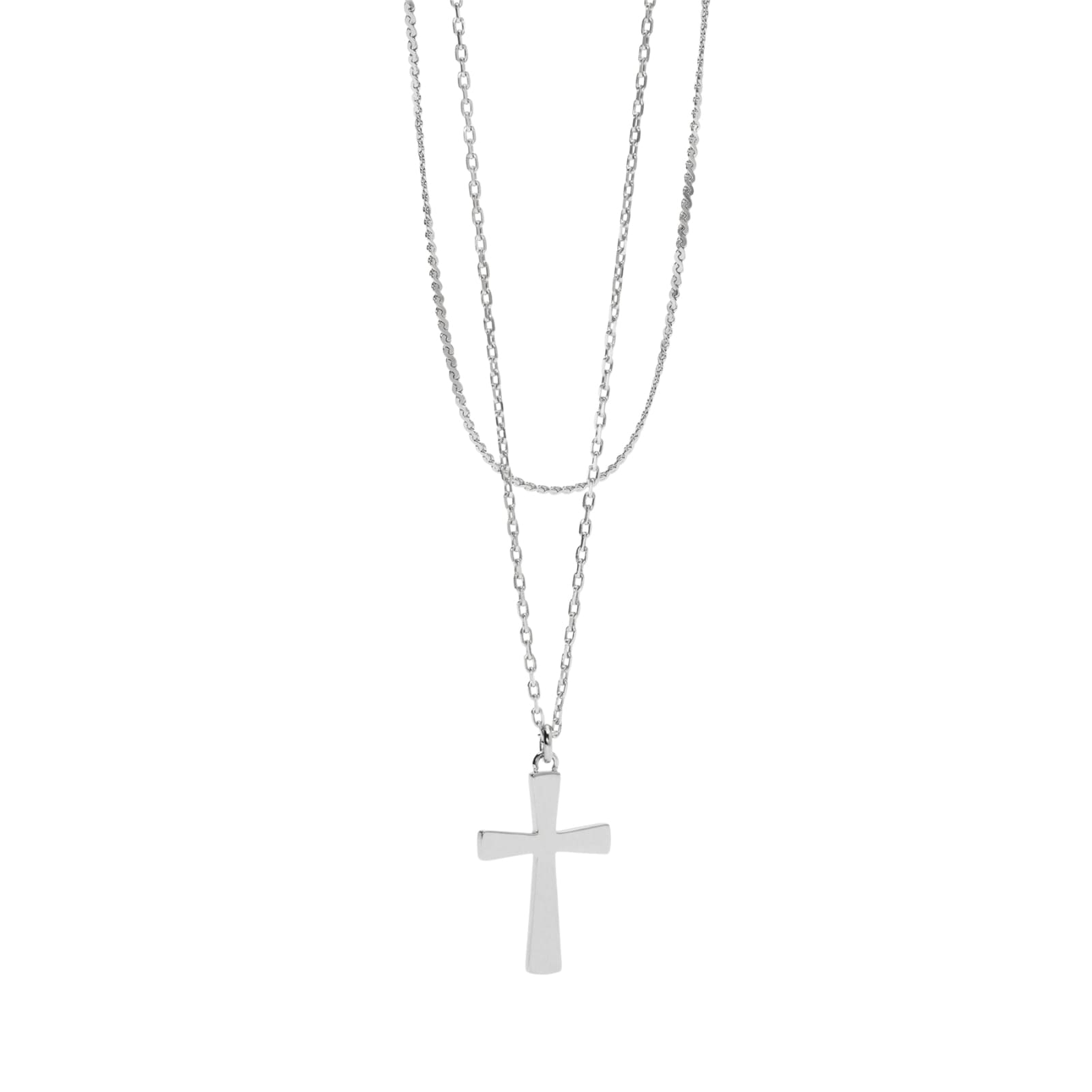 Collana multifilo Kidult Style in acciaio con croce pendente MISURA UNICA