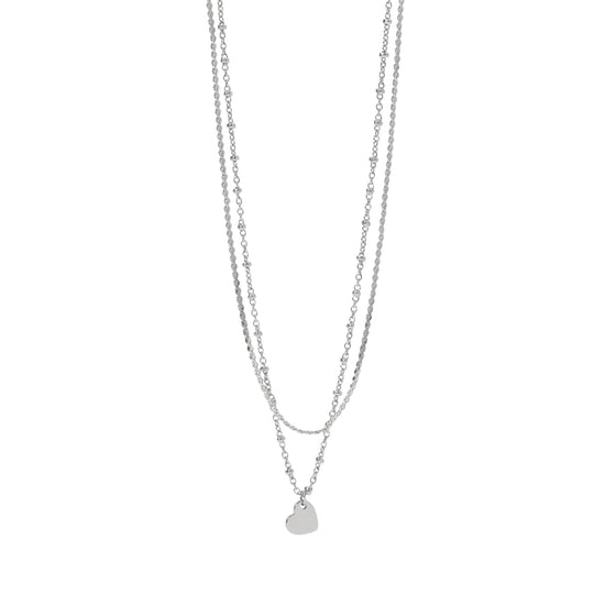 Collana multifilo Kidult Style in acciaio con cuore pendente MISURA UNICA