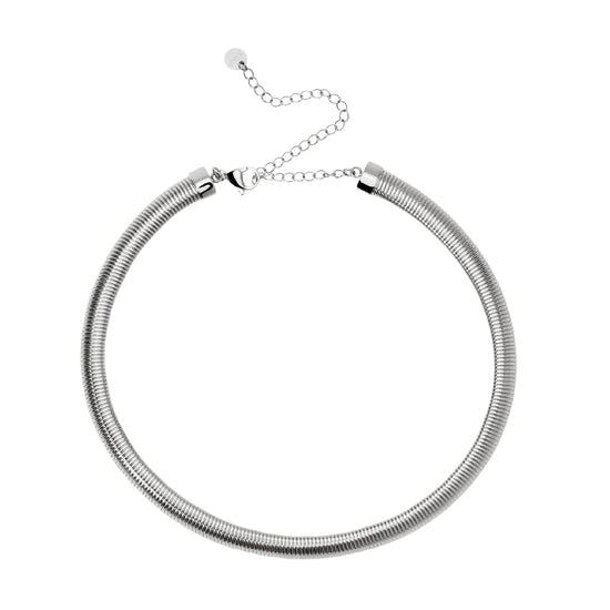 Collana girocollo Kidult Style donna in acciaio catena snake MISURA UNICA