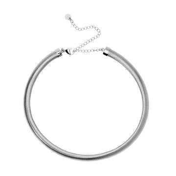 Collana girocollo Kidult Style donna in acciaio catena snake MISURA UNICA