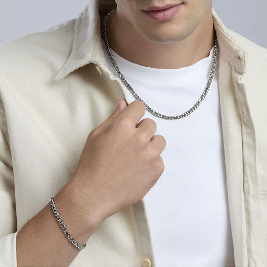 Collana Kidult Style in acciaio catena groumette da uomo MISURA UNICA