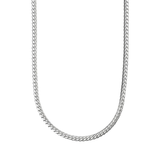 Collana Kidult Style in acciaio catena groumette piatta da uomo MISURA UNICA