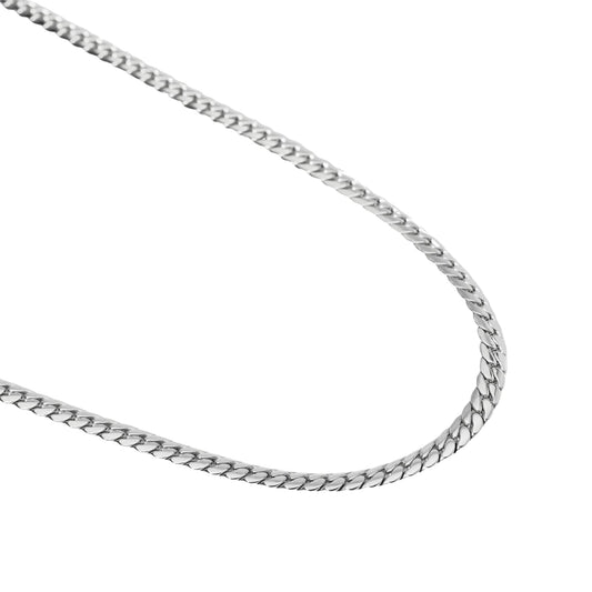 Collana Kidult Style in acciaio catena groumette piatta da uomo MISURA UNICA