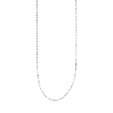 Collana Kidult Style in acciaio cristalli bianchi da uomo MISURA UNICA