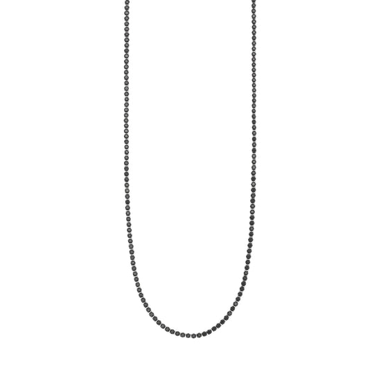 Collana tennis Kidult Style in acciaio cristalli neri da uomo MISURA UNICA
