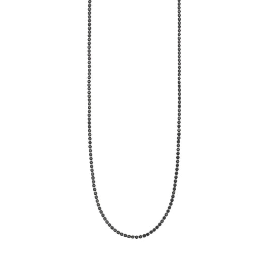 Collana tennis Kidult Style in acciaio cristalli neri da uomo MISURA UNICA