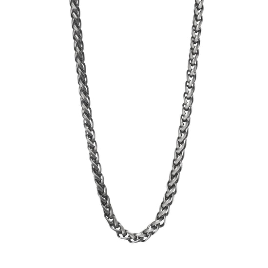Collana girocollo Kidult Style in acciaio catena spiga da uomo MISURA UNICA