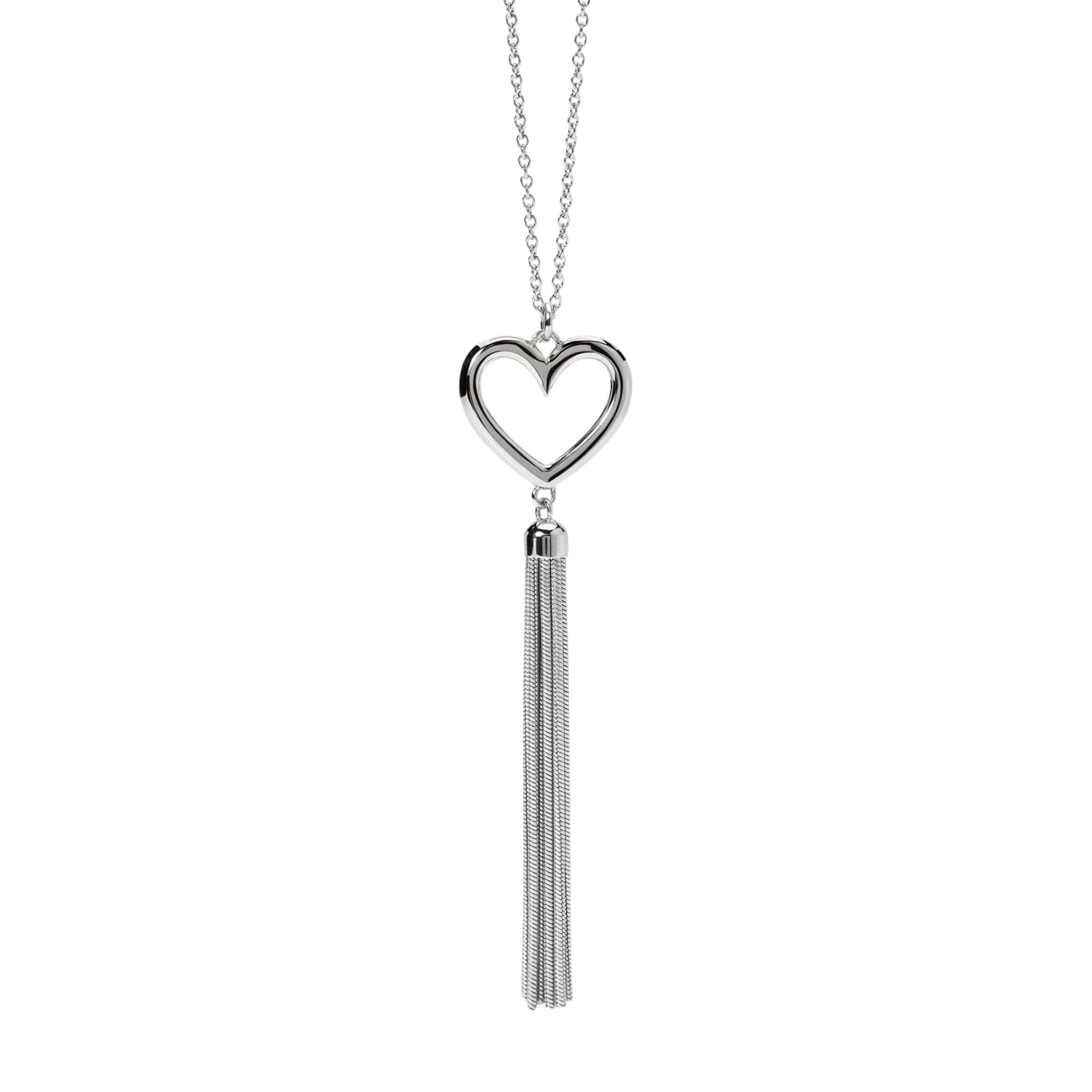 Collana Kidult Style in acciaio catena snake e pendente cuore MISURA UNICA