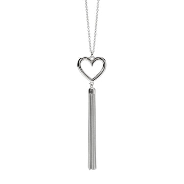 Collana Kidult Style in acciaio catena snake e pendente cuore MISURA UNICA