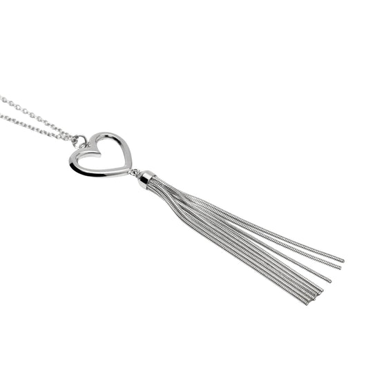 Collana Kidult Style in acciaio catena snake e pendente cuore MISURA UNICA