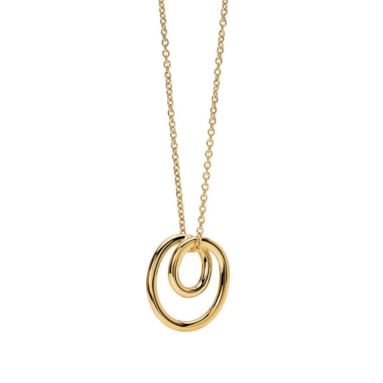 Collana Kidult Style in acciaio dorato e pendente a spirale MISURA UNICA