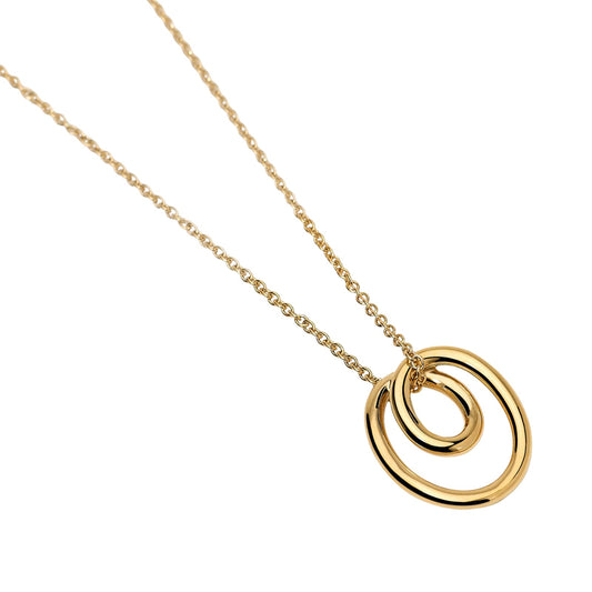 Collana Kidult Style in acciaio dorato e pendente a spirale MISURA UNICA