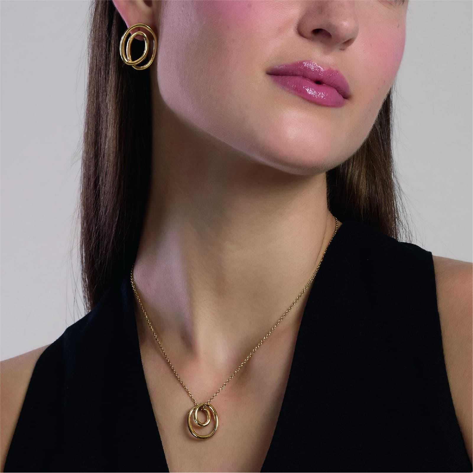 Collana Kidult Style in acciaio dorato e pendente a spirale MISURA UNICA