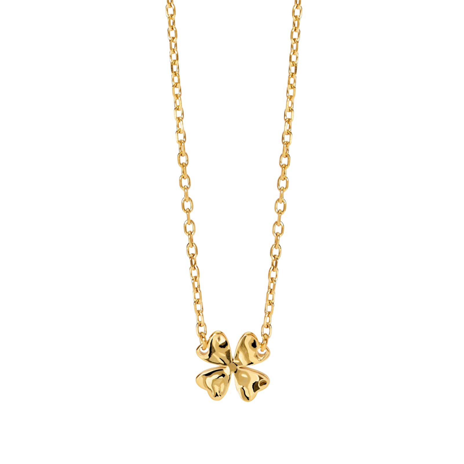 Collana Kidult Style in acciaio dorato con quadrifoglio MISURA UNICA