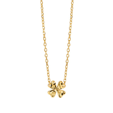 Collana Kidult Style in acciaio dorato con quadrifoglio MISURA UNICA
