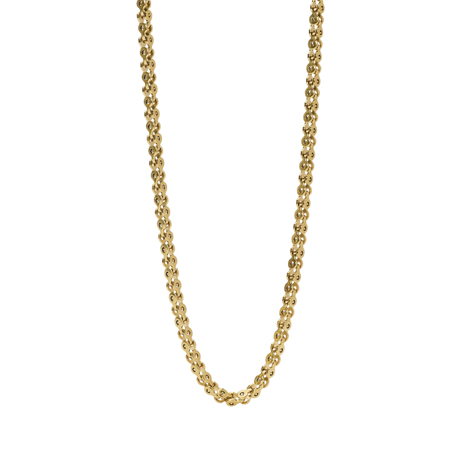 Collana Kidult Style in acciaio dorato e catena fancy uomo MISURA UNICA