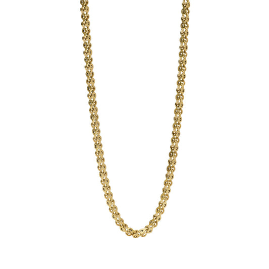 Collana Kidult Style in acciaio dorato e catena fancy uomo MISURA UNICA