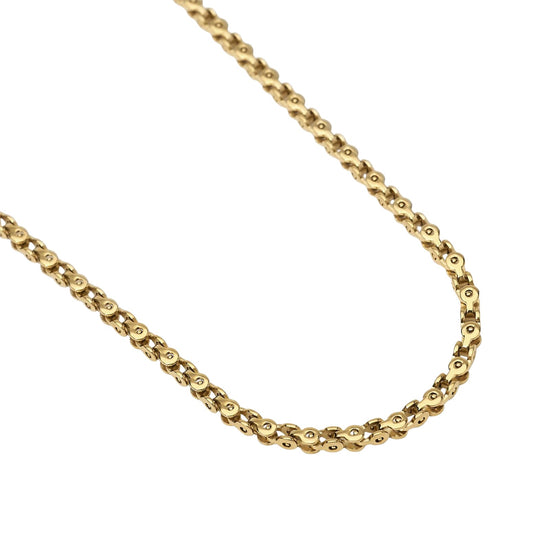 Collana Kidult Style in acciaio dorato e catena fancy uomo MISURA UNICA